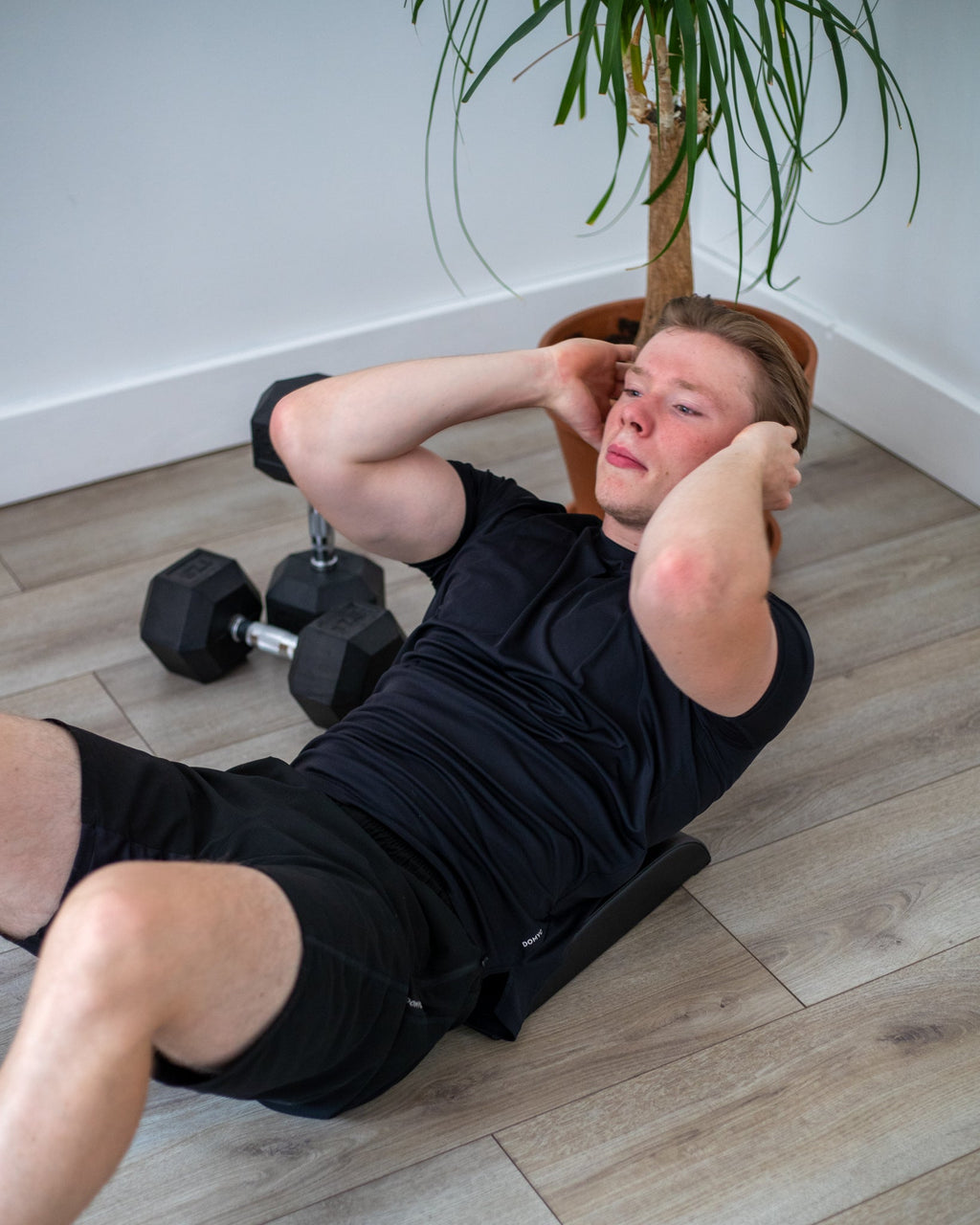 Muscle Power Buikspiermat - Ab Mat - Zwart
