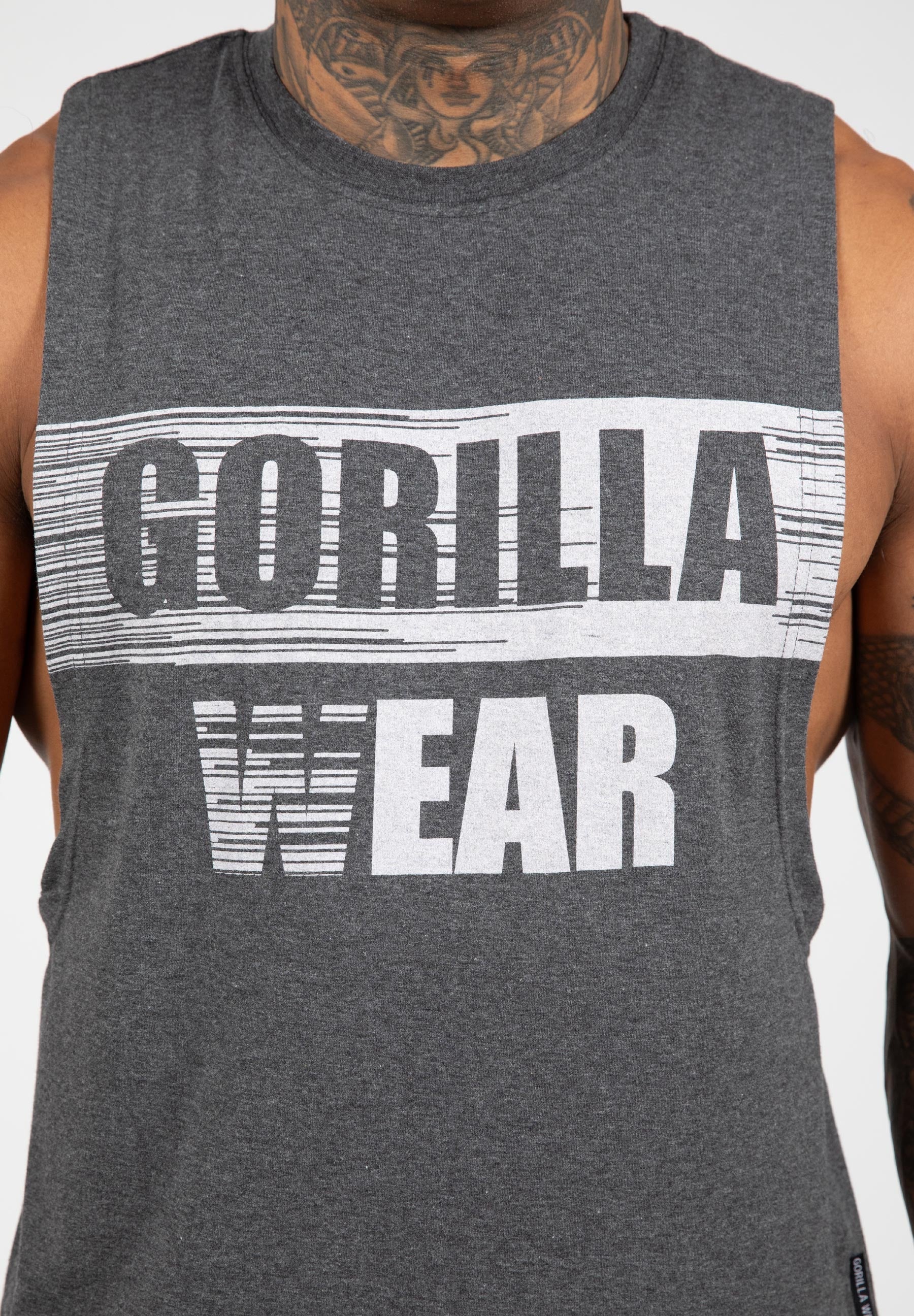 Gorilla Wear Lopez Drop Armhole Tank Top - Donkergrijs