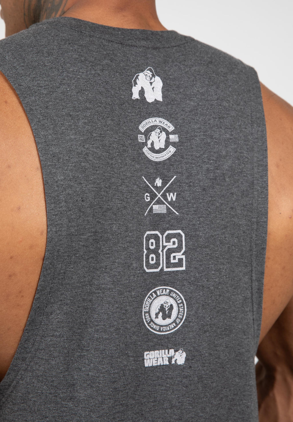 Gorilla Wear Lopez Drop Armhole Tank Top - Donkergrijs