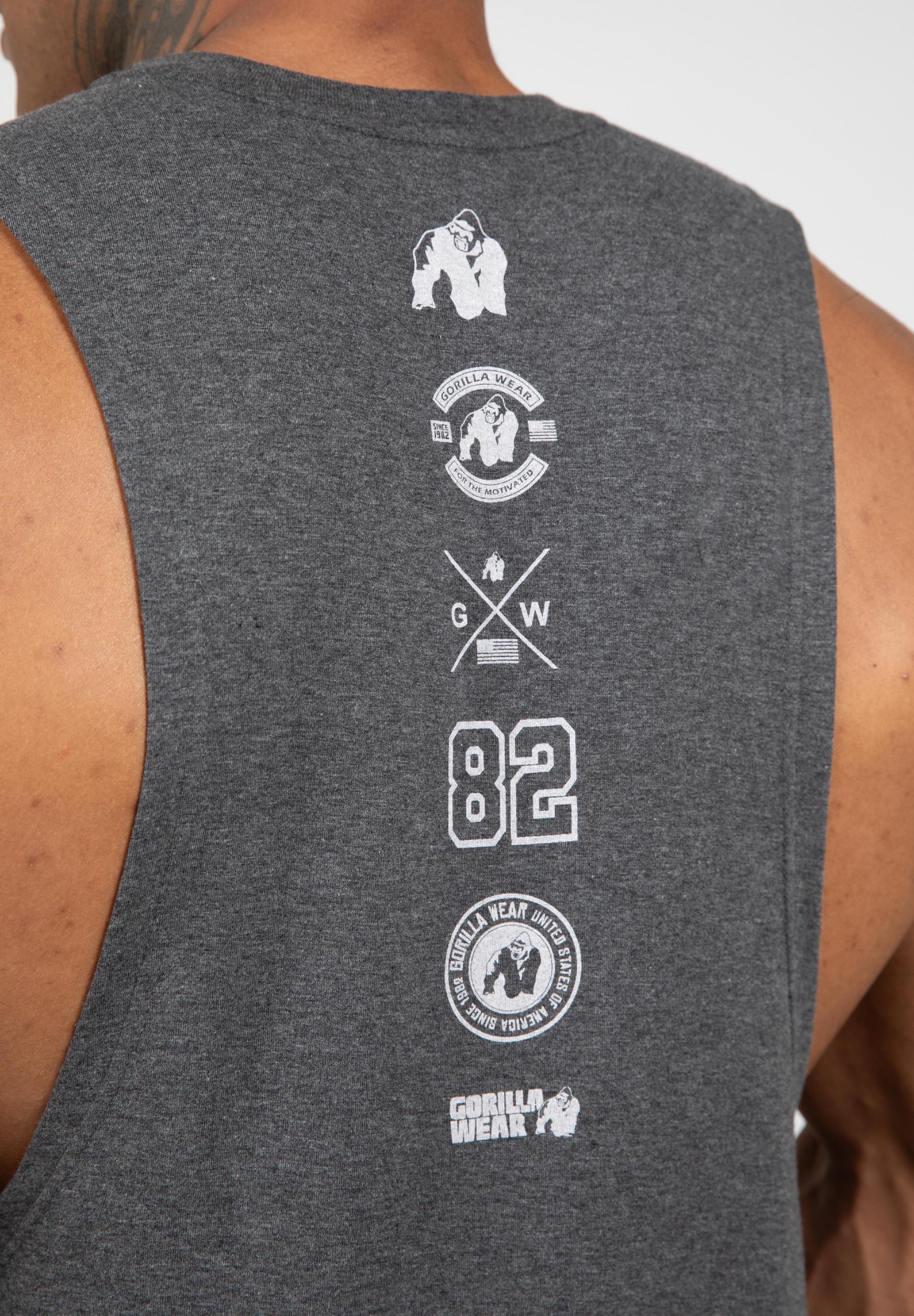 Gorilla Wear Lopez Drop Armhole Tank Top - Donkergrijs