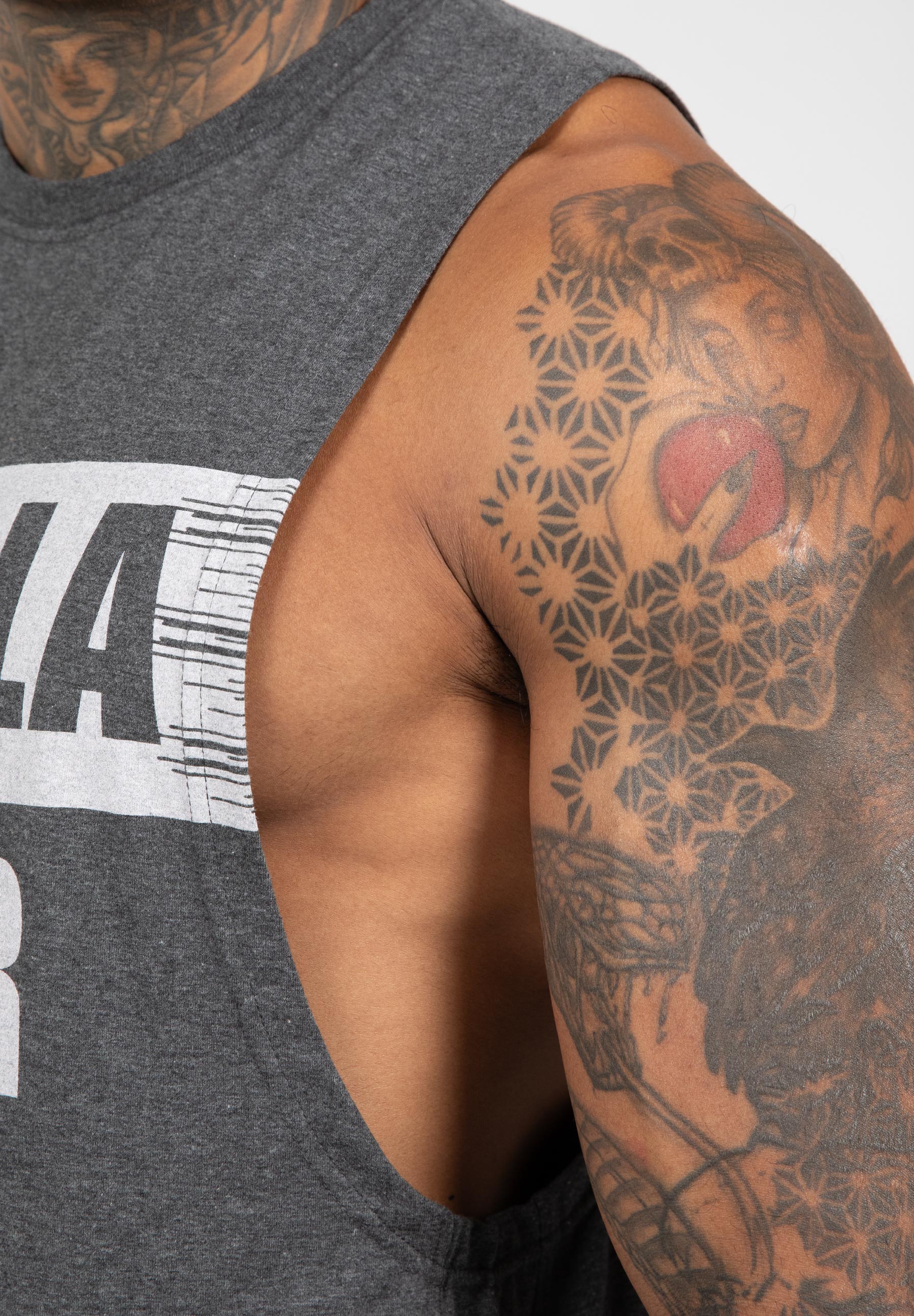 Gorilla Wear Lopez Drop Armhole Tank Top - Donkergrijs