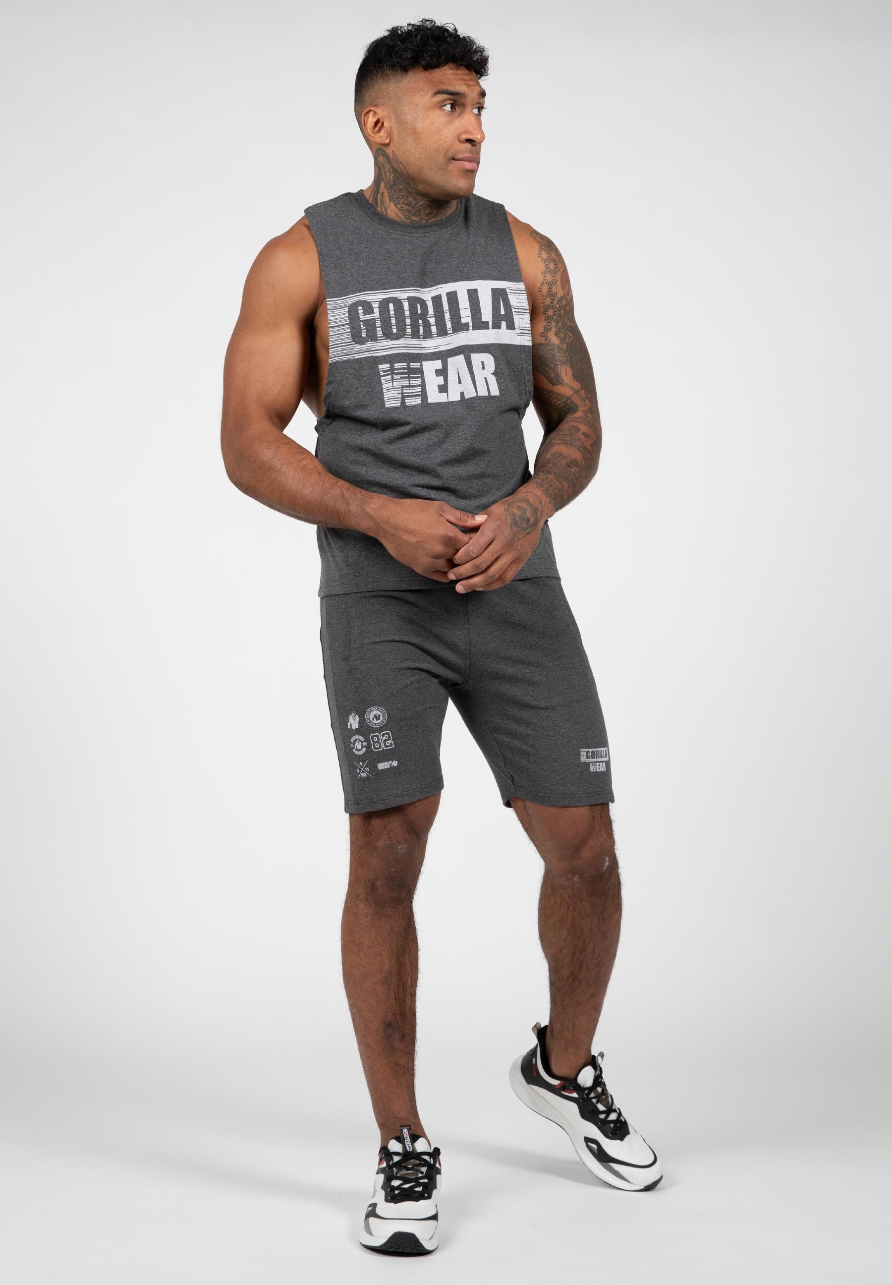 Gorilla Wear Lopez Drop Armhole Tank Top - Donkergrijs