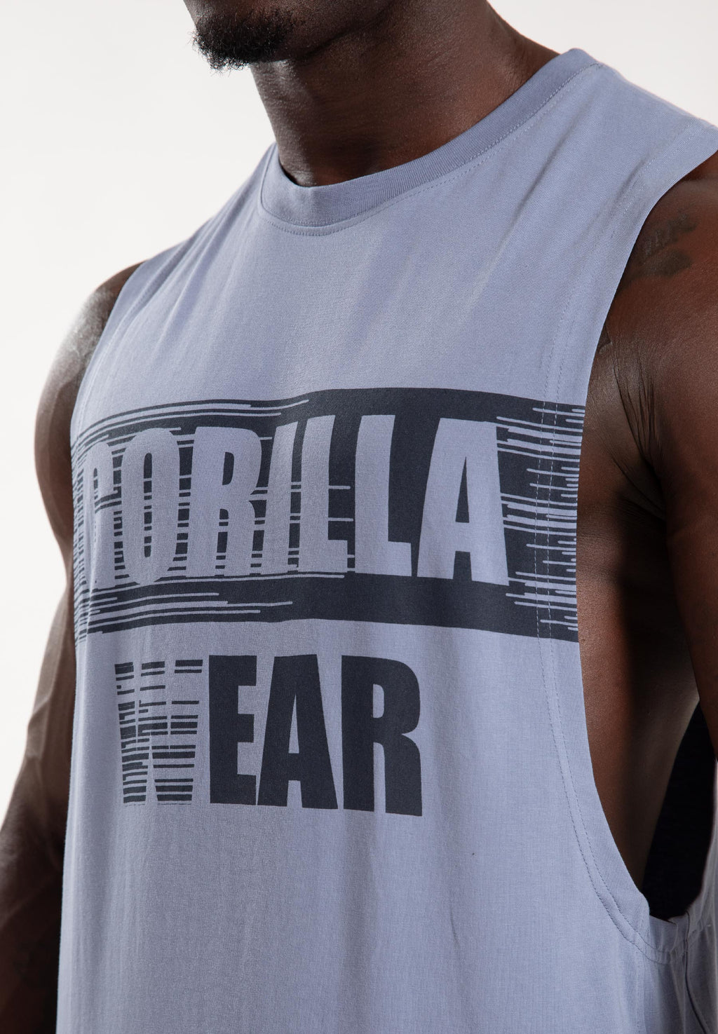Gorilla Wear Lopez Drop Armhole Tank Top - Stonewash Blauw