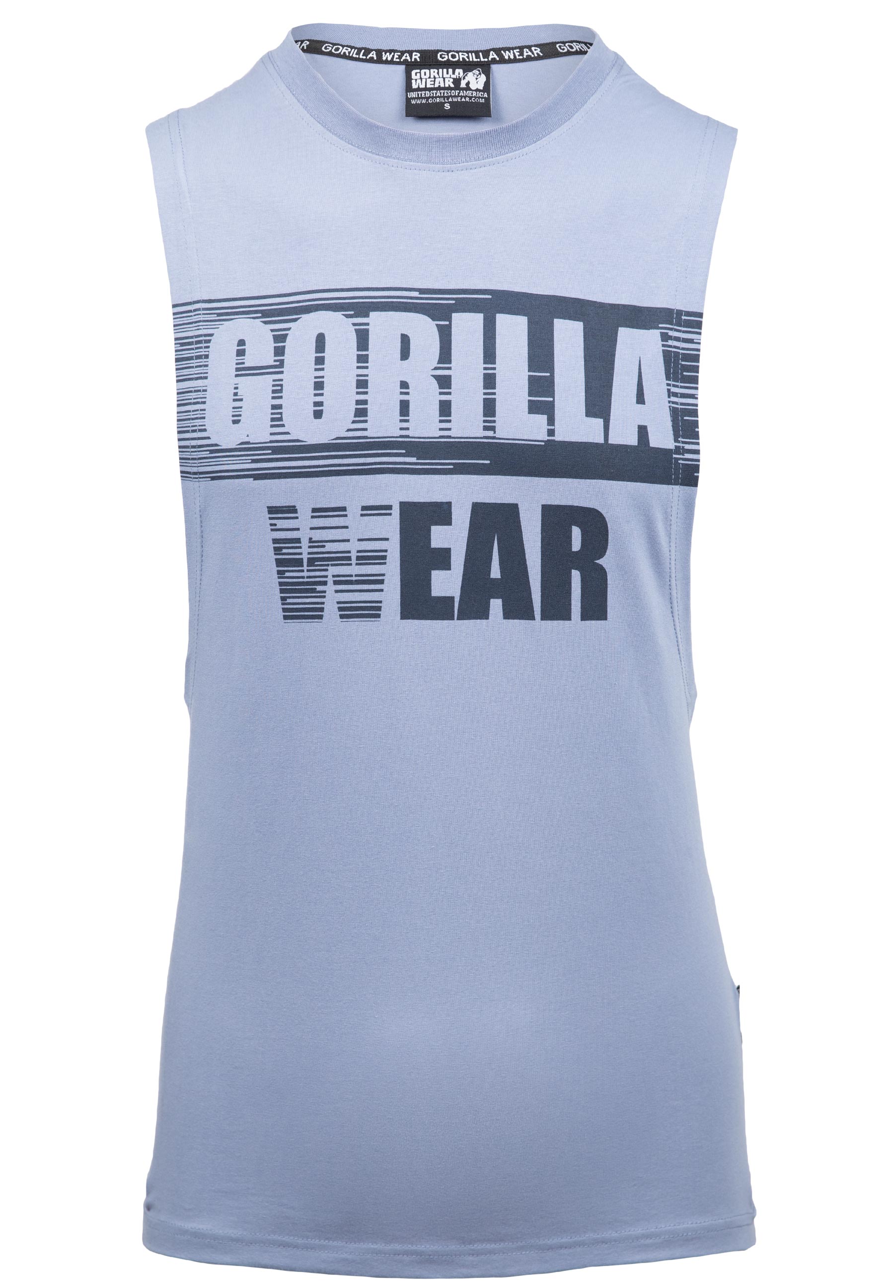 Gorilla Wear Lopez Drop Armhole Tank Top - Stonewash Blauw