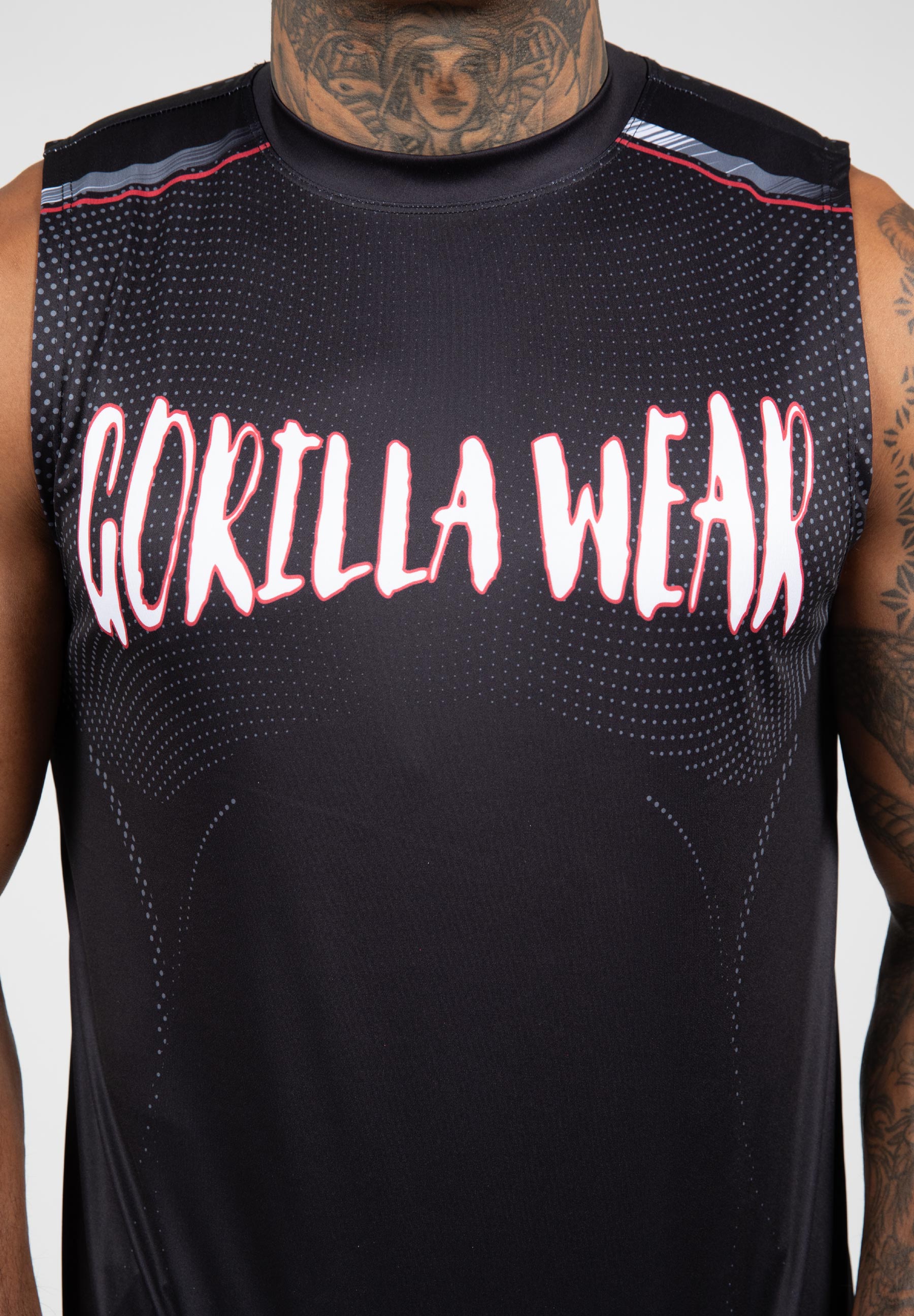 Gorilla Wear Clayton Tank Top - Zwart/Rood