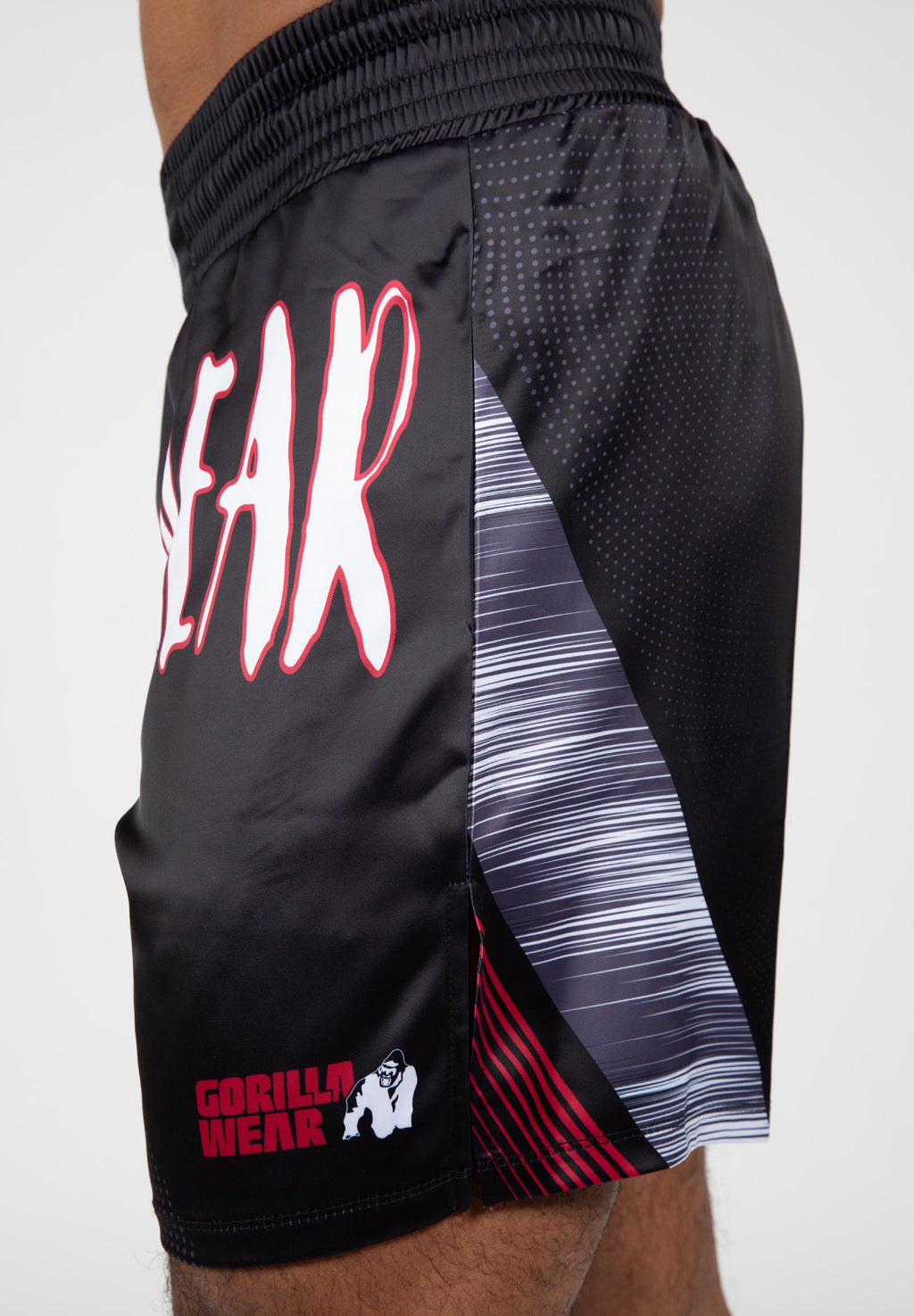 Gorilla Wear Clayton Boxing Shorts - Zwart/Rood