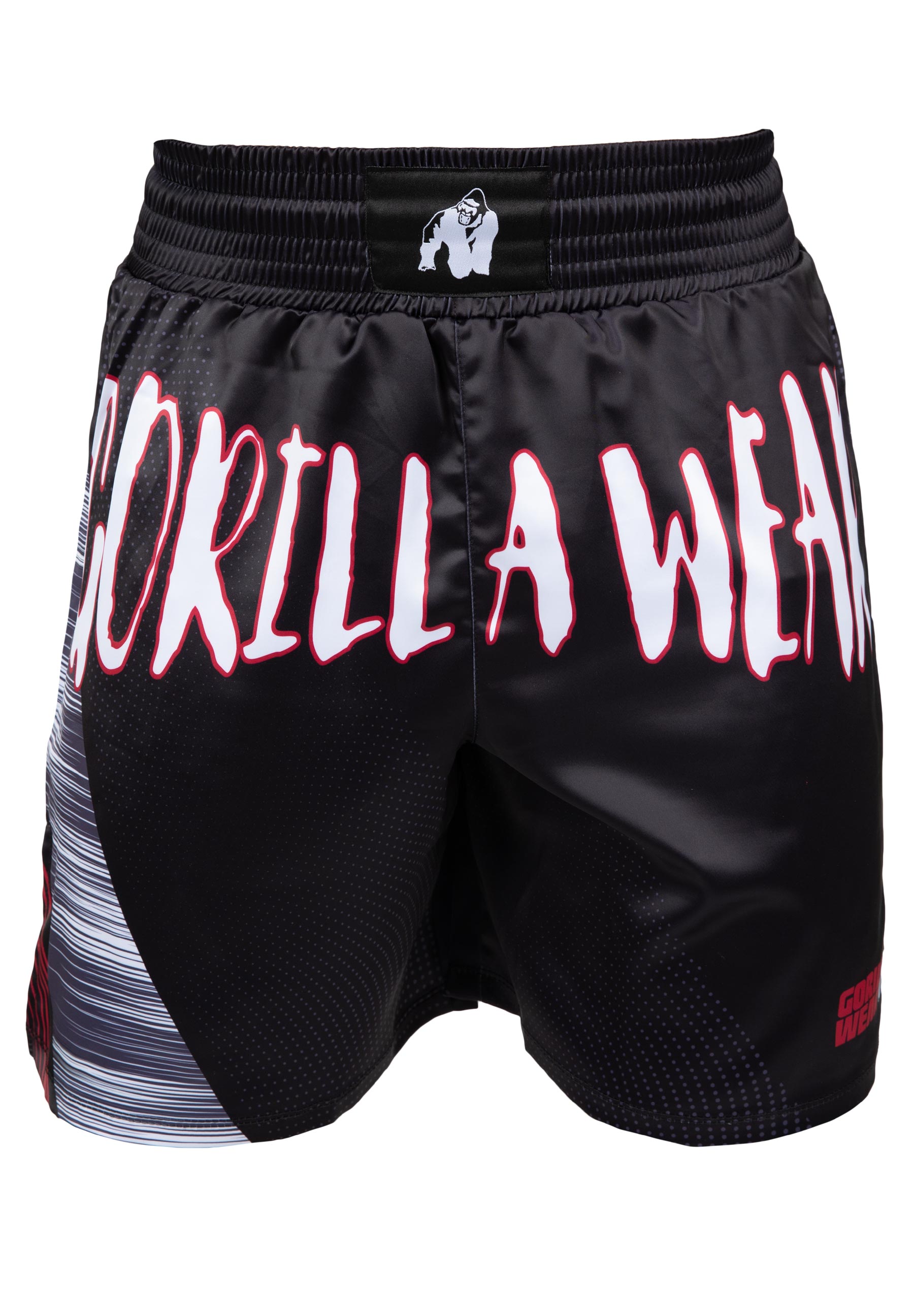 Gorilla Wear Clayton Boxing Shorts - Zwart/Rood