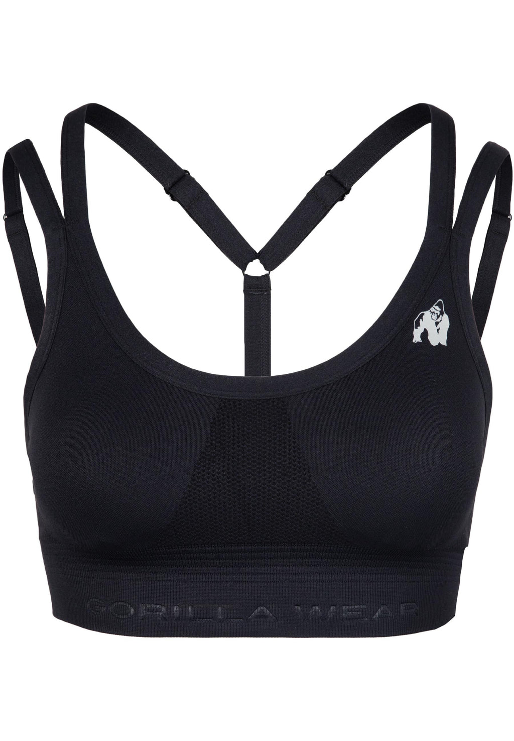 Gorilla Wear Whitney Seamless Sportbeha - Zwart