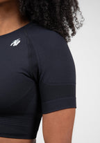 Gorilla Wear Whitney Seamless Crop Top - Zwart