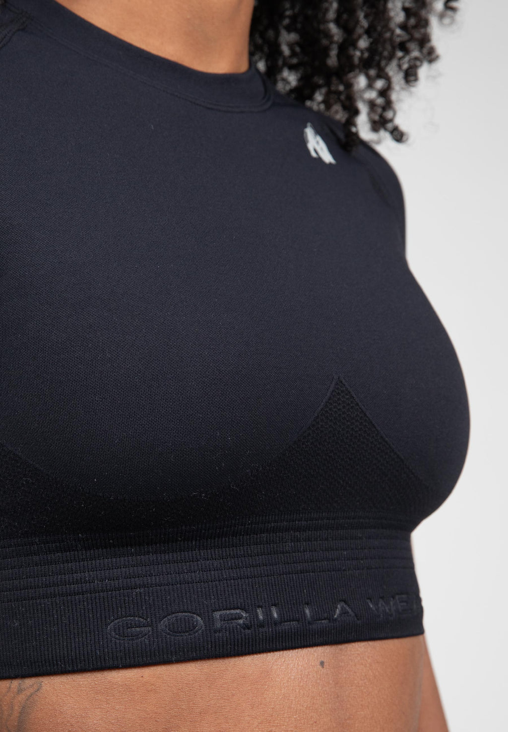 Gorilla Wear Whitney Seamless Crop Top - Zwart