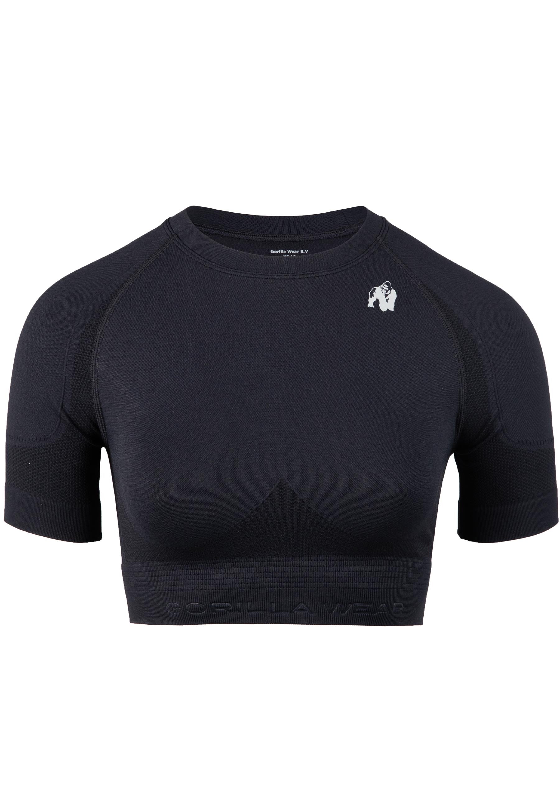 Gorilla Wear Whitney Seamless Crop Top - Zwart