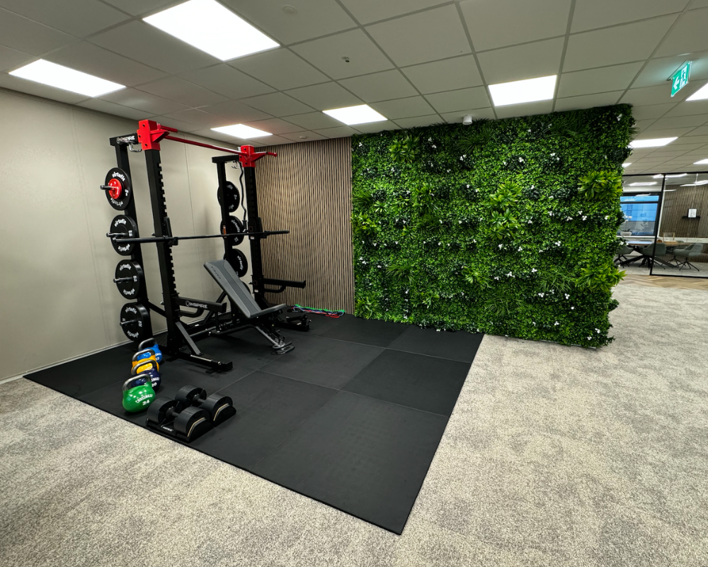Flow Fitness Rubberen Tegel - 100 x 100 cm - Inclusief Connector