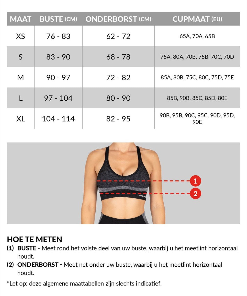 Gorilla Wear Riley Sportbeha - Zwart