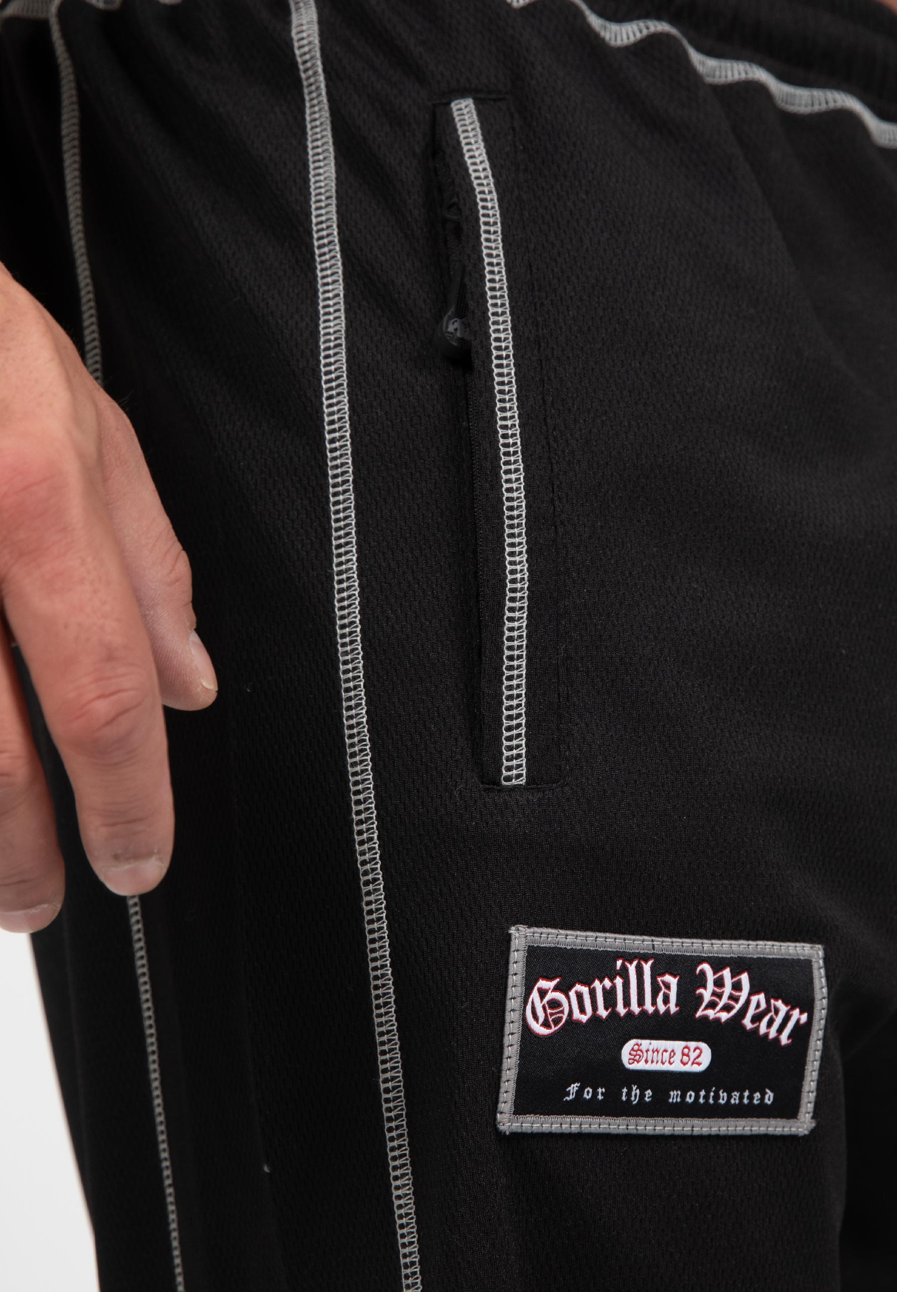 Gorilla Wear Marlow Mesh Pants - Zwart/Grijs