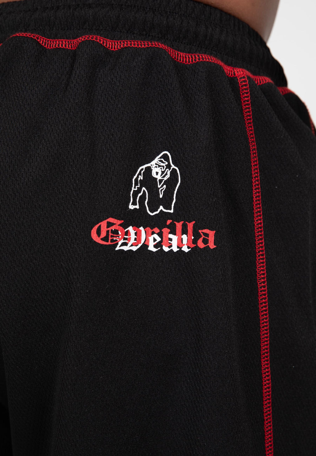 Gorilla Wear Marlow Mesh Shorts - Zwart/Rood