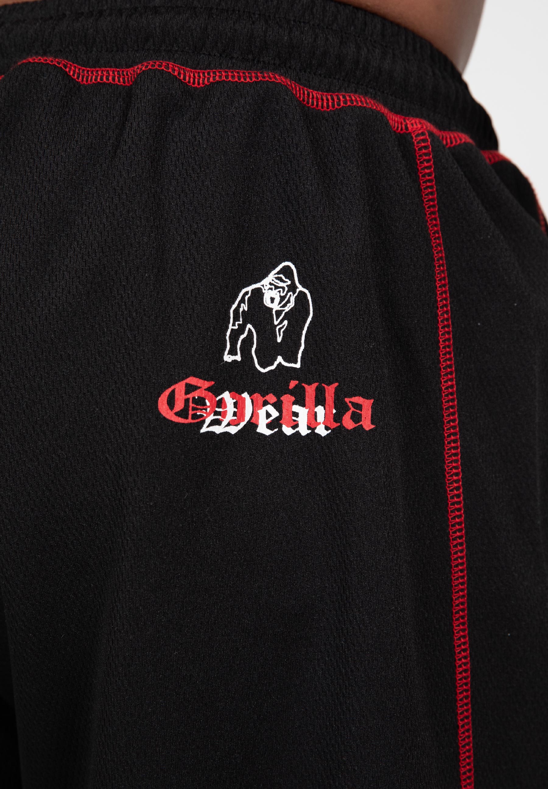 Gorilla Wear Marlow Mesh Shorts - Zwart/Rood