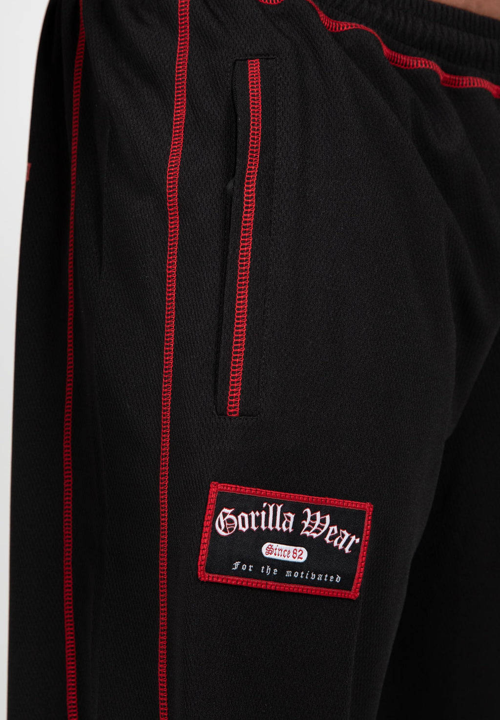 Gorilla Wear Marlow Mesh Shorts - Zwart/Rood