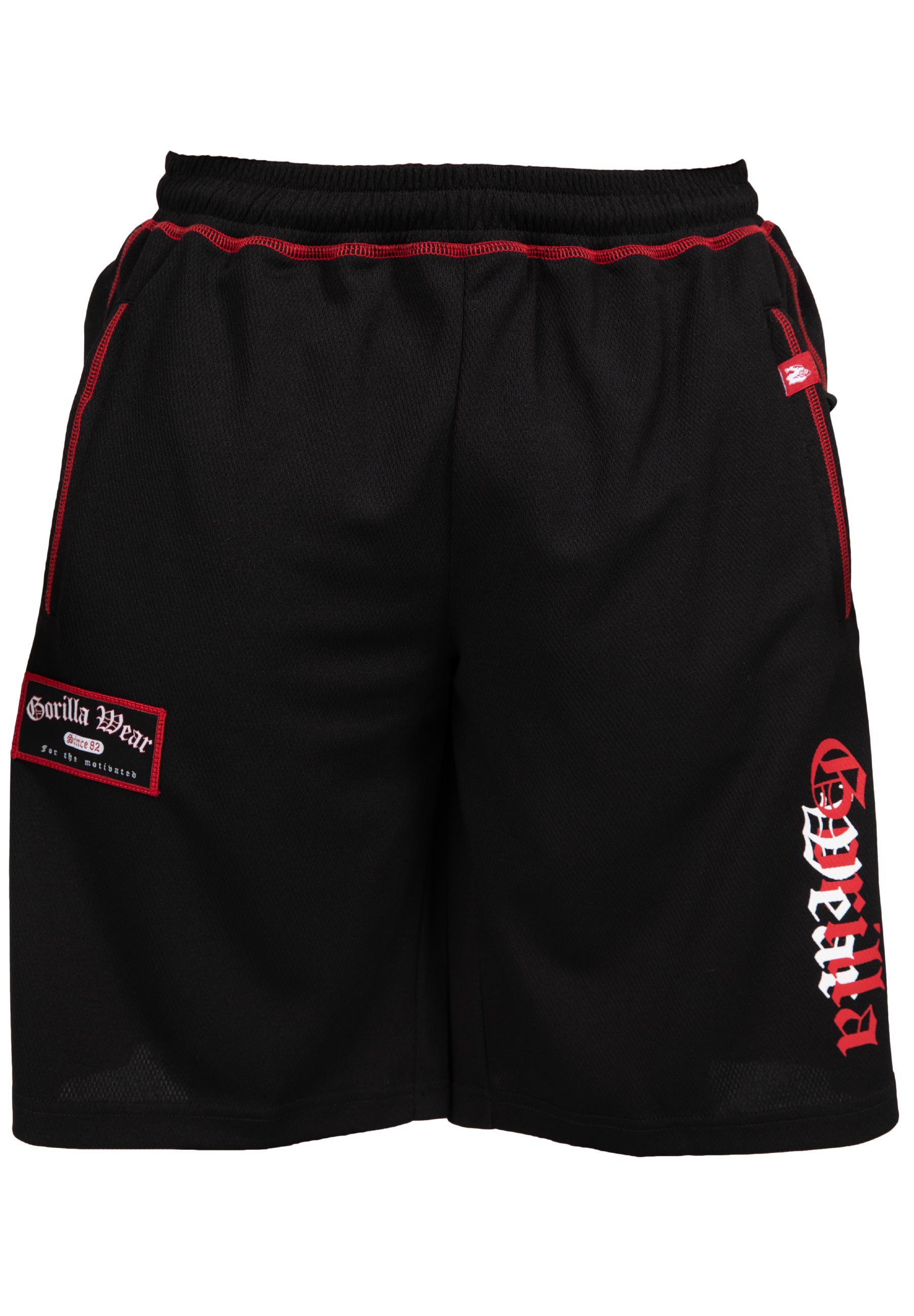 Gorilla Wear Marlow Mesh Shorts - Zwart/Rood