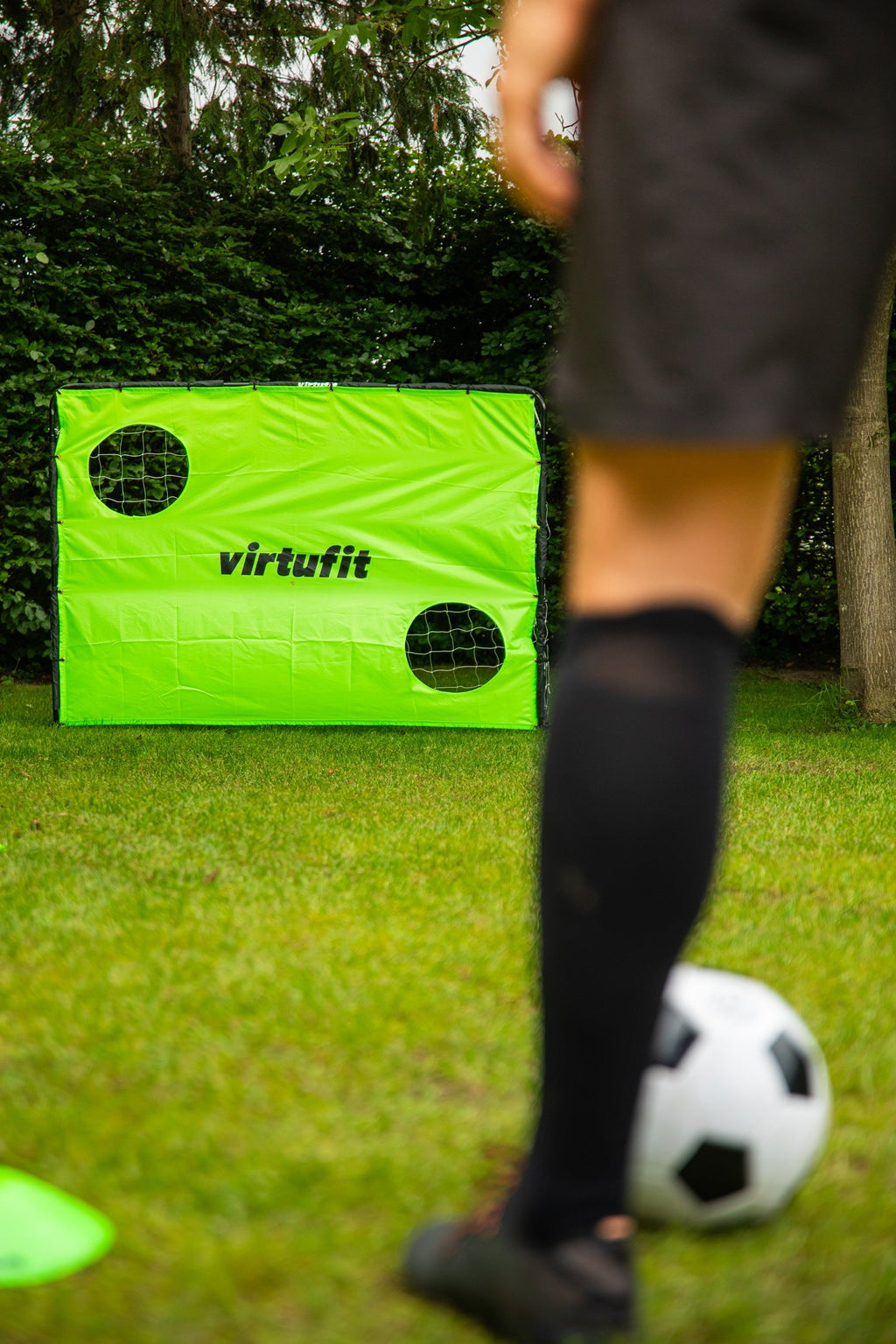 VirtuFit Voetbaldoel met Doelwand - Voetbal Goal - 120 x 80 cm