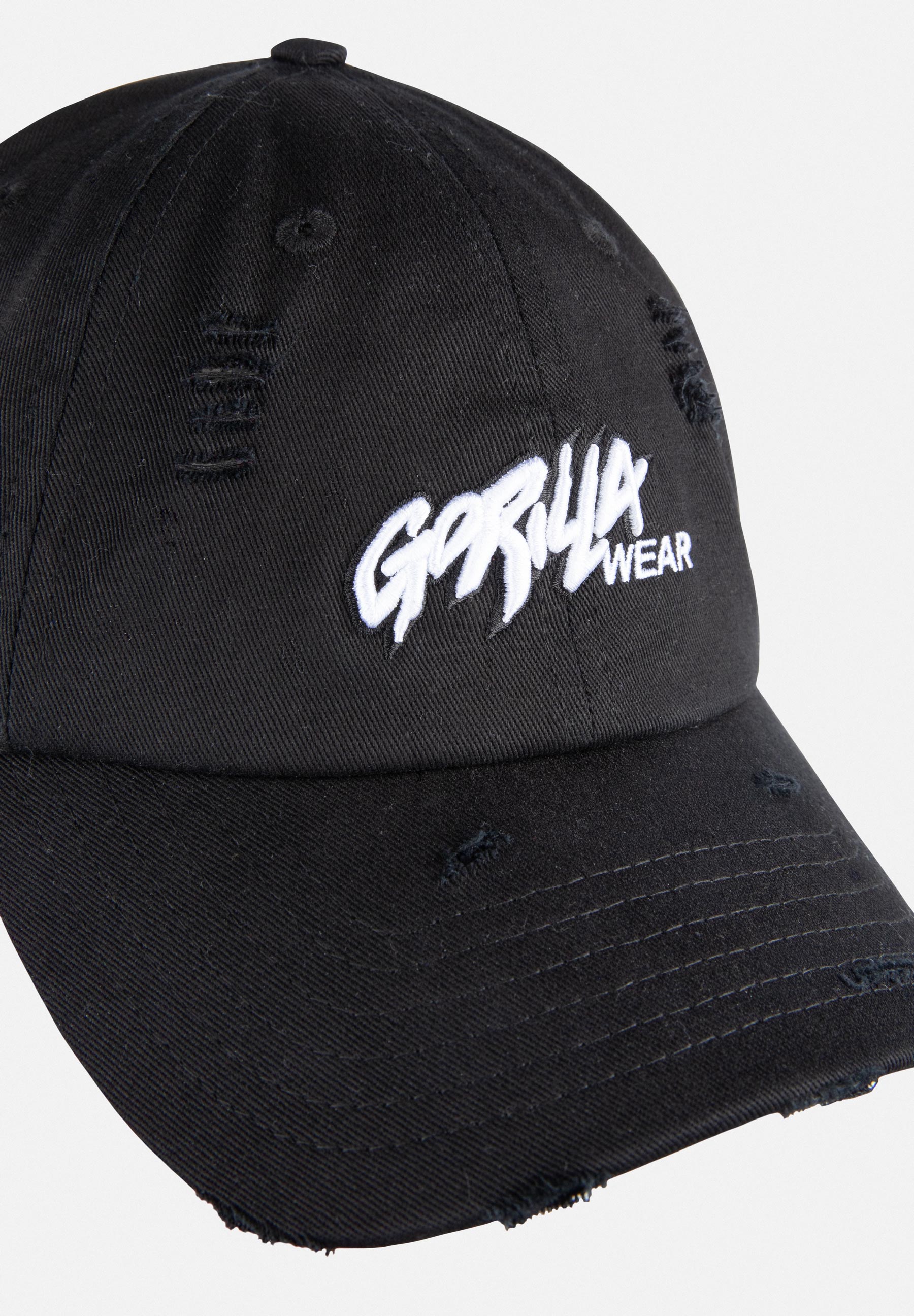 Gorilla Wear Galway Distressed Cap - Pet - Zwart