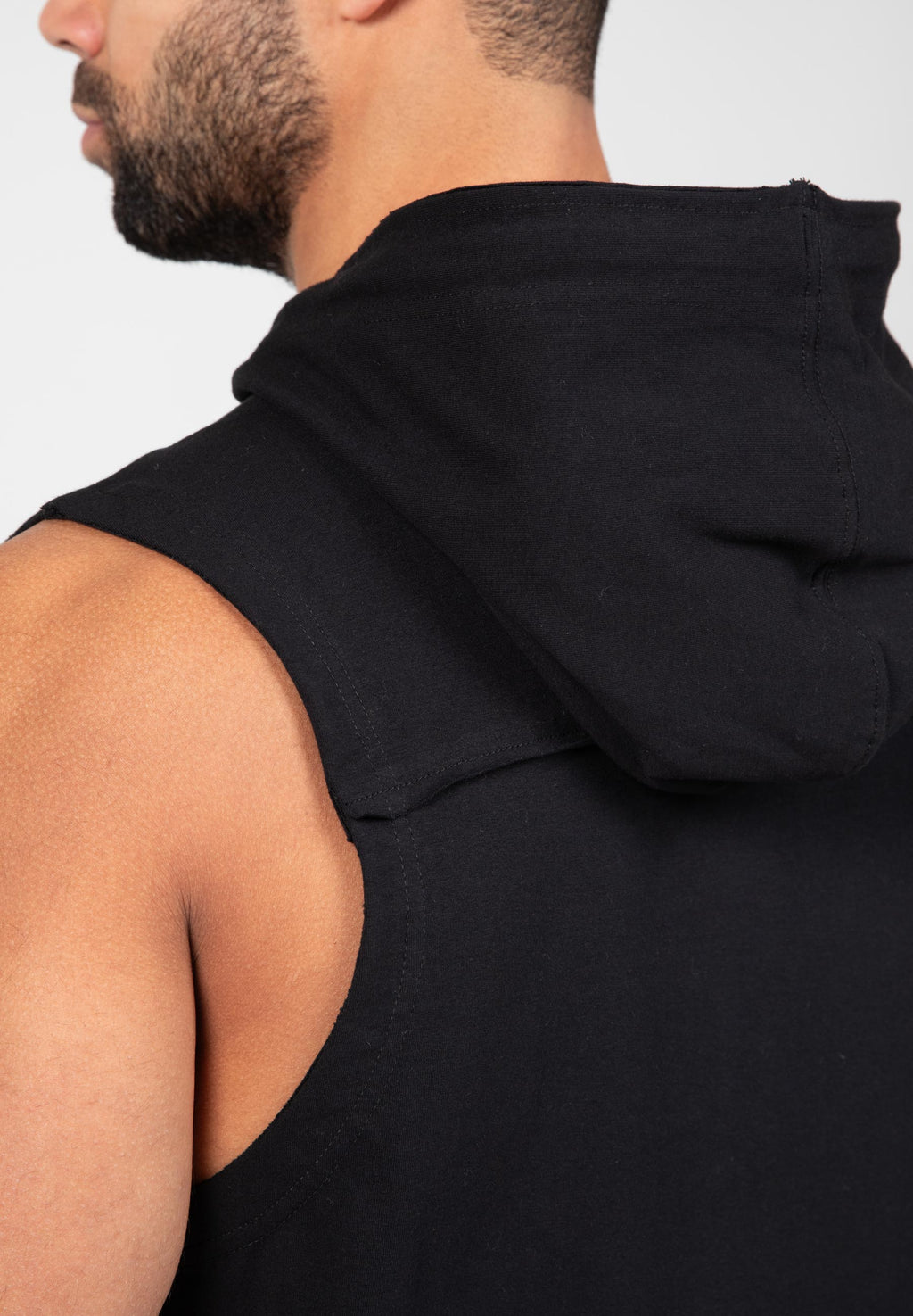 Gorilla Wear Chico Mouwloos T-shirt met Capuchon - Zwart