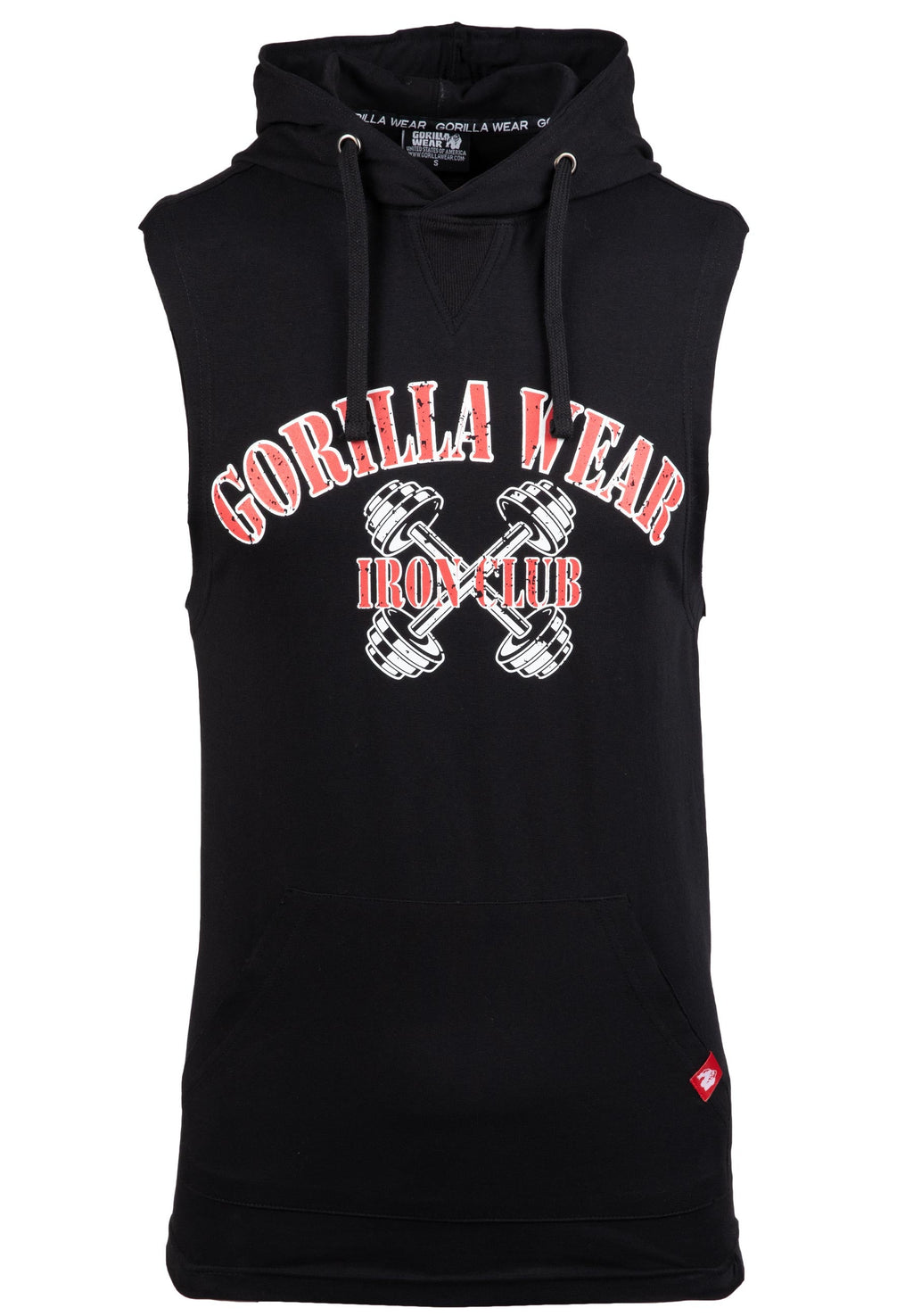 Gorilla Wear Chico Mouwloos T-shirt met Capuchon - Zwart