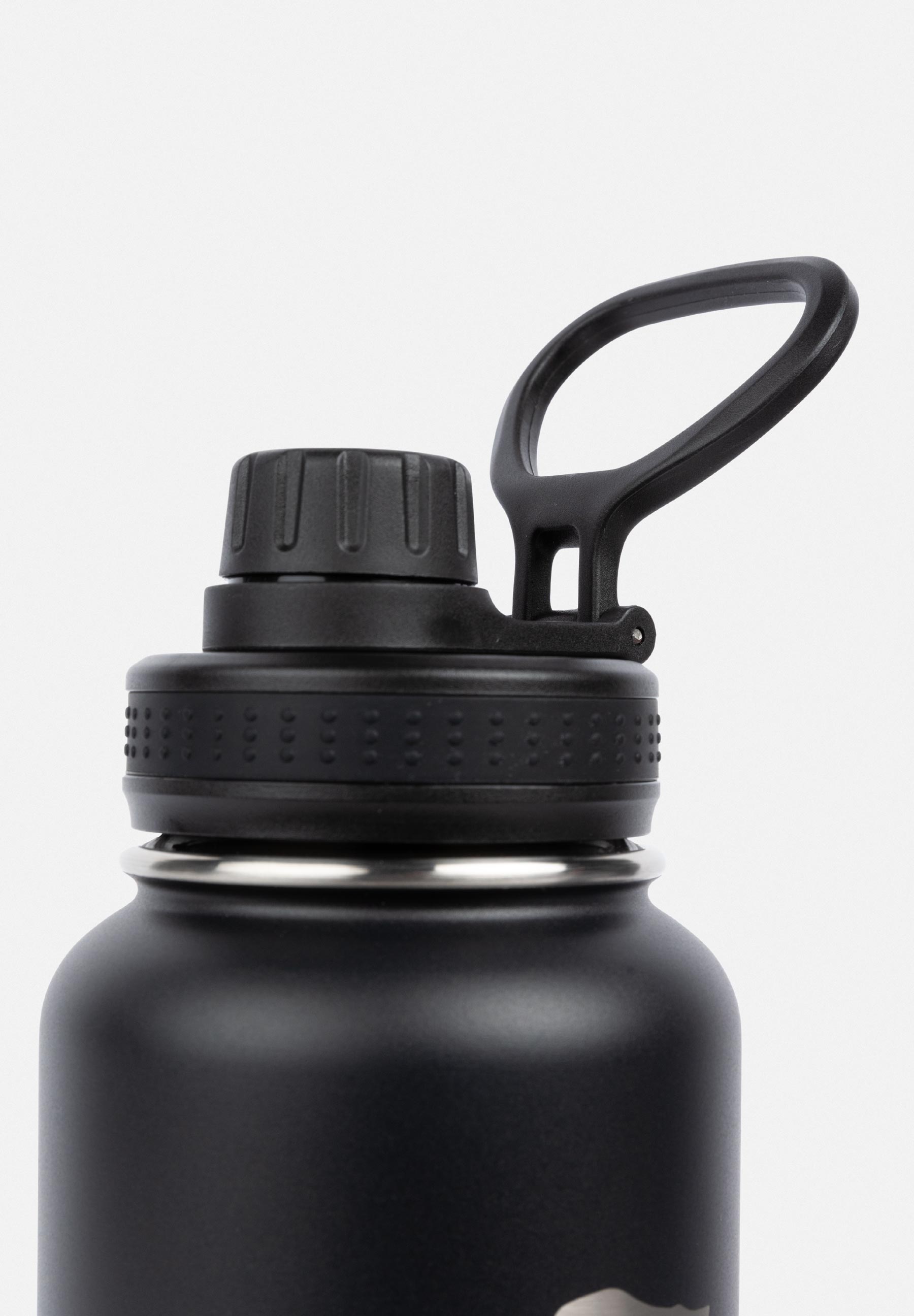 Gorilla Wear Geïsoleerde RVS Waterfles - Zwart - 1000 ml