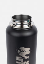 Gorilla Wear Geïsoleerde RVS Waterfles - Zwart - 1000 ml