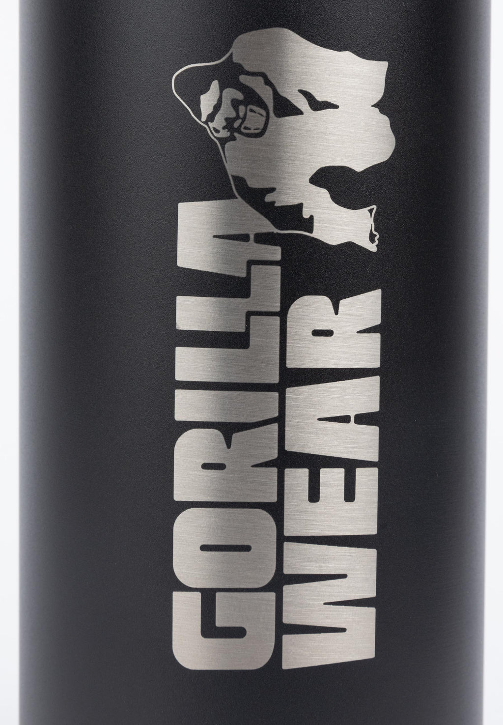 Gorilla Wear Geïsoleerde RVS Waterfles - Zwart - 1000 ml