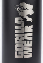 Gorilla Wear Geïsoleerde RVS Waterfles - Zwart - 1000 ml