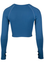 Gorilla Wear Hilton Seamless Cropped Longsleeve - Blauw