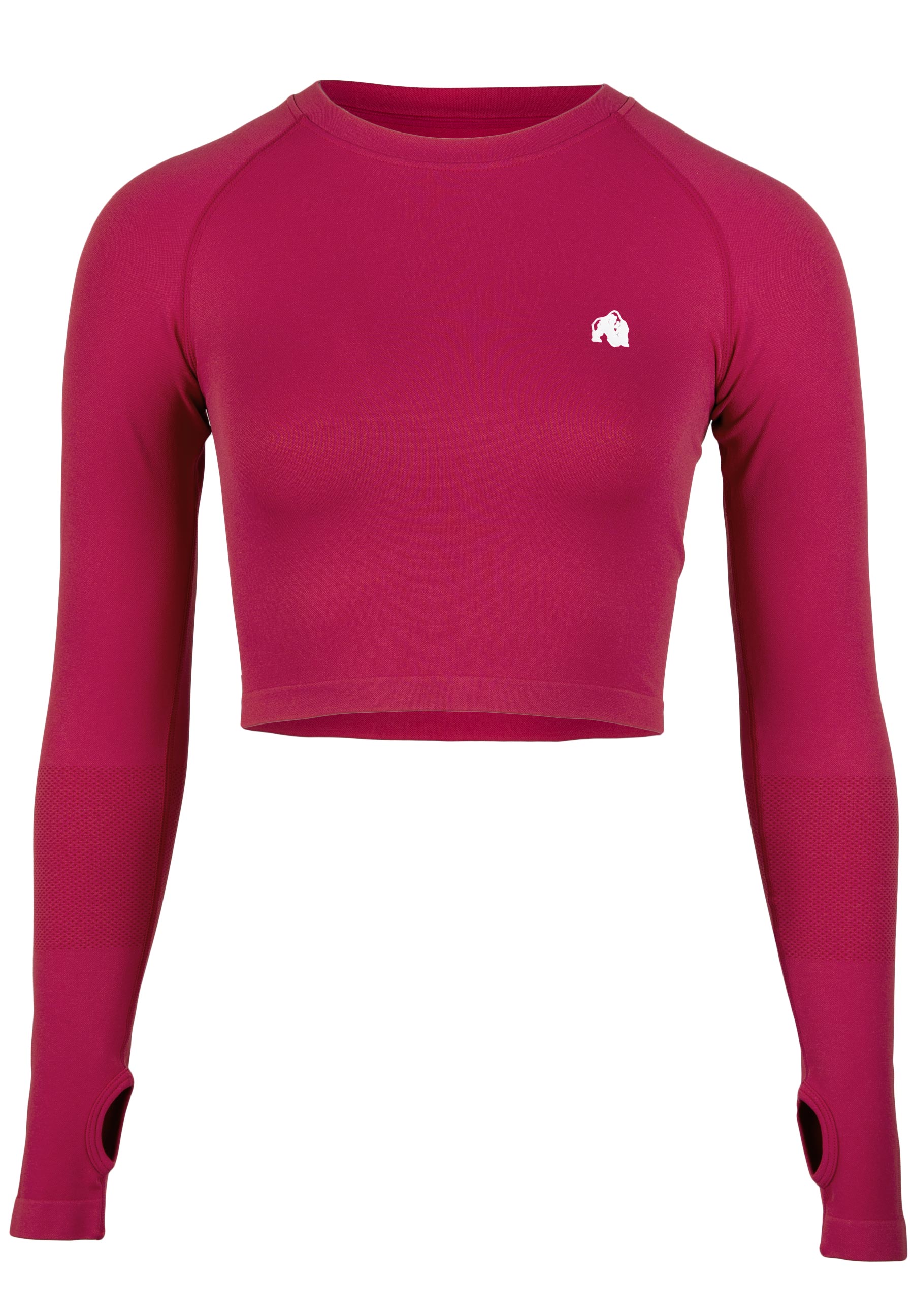 Gorilla Wear Hilton Seamless Cropped Longsleeve - Fuchsia