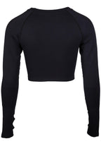Gorilla Wear Hilton Seamless Cropped Longsleeve - Zwart