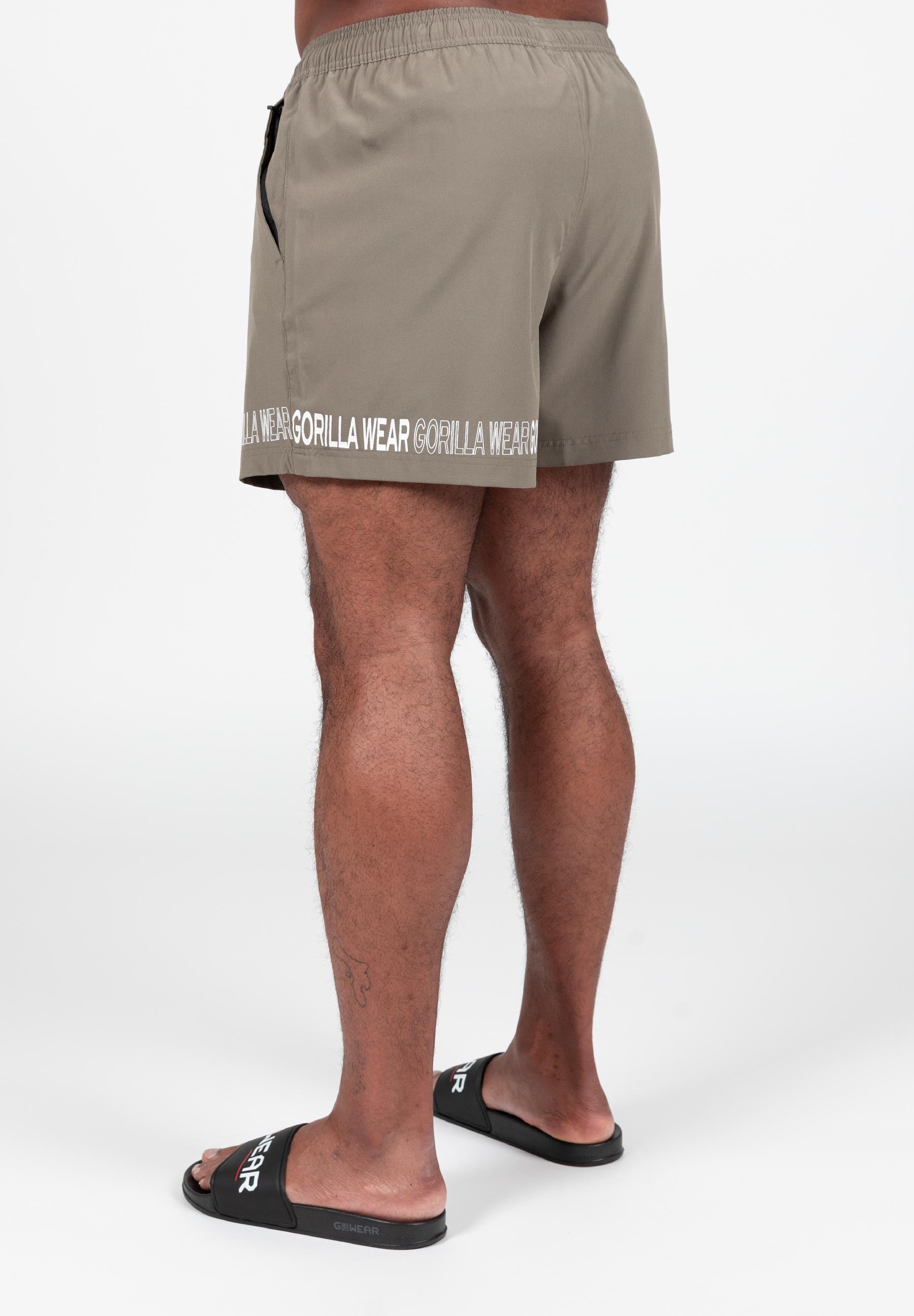 Gorilla Wear Otis Zwembroek - Korte Broek - Legergroen
