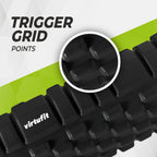 VirtuFit Grid Foam Roller - Massage roller - 33 cm - Zwart