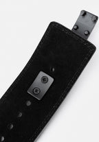 Gorilla Wear Halterriem - 4 Inch Carbon Leren Lever Belt - Zwart