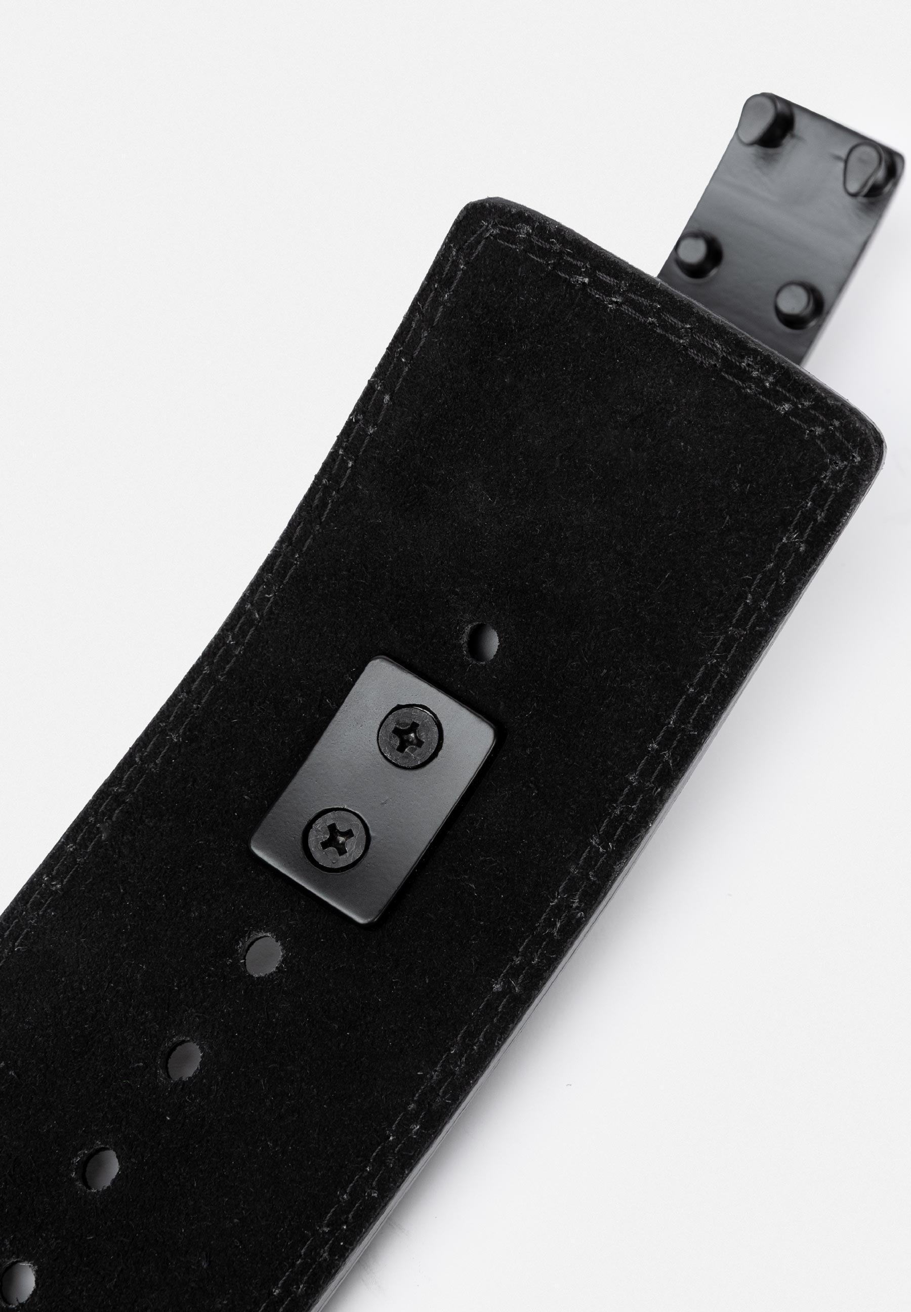 Gorilla Wear Halterriem - 4 Inch Carbon Leren Lever Belt - Zwart