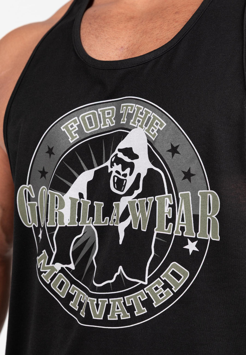 Gorilla Wear Casper Stringer - Zwart/Groen