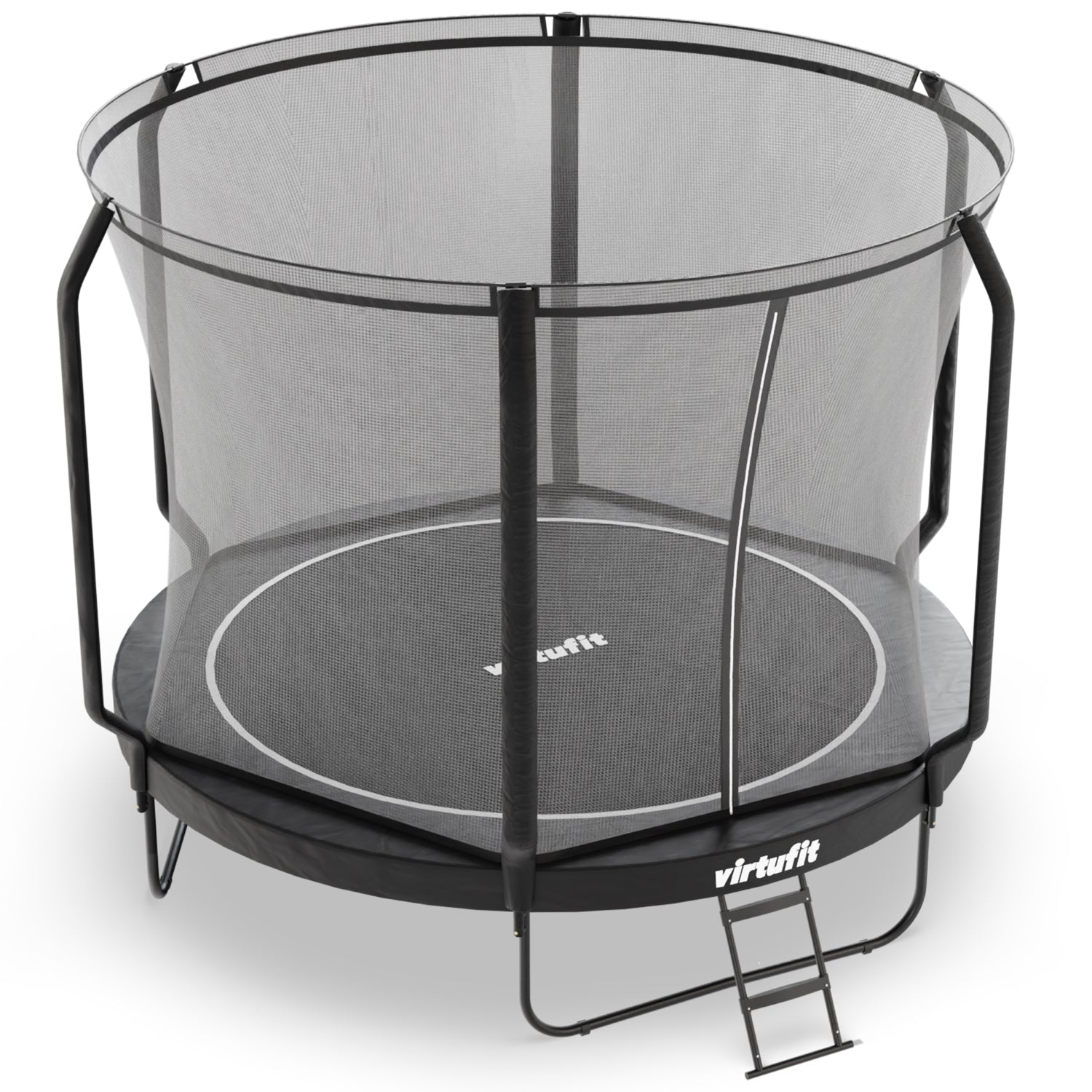 VirtuFit Premium Trampoline met Veiligheidsnet - Zwart - 305 cm