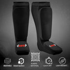 NRG Fitness SIBB Scheenbeschermers Shin & Instep - Zwart