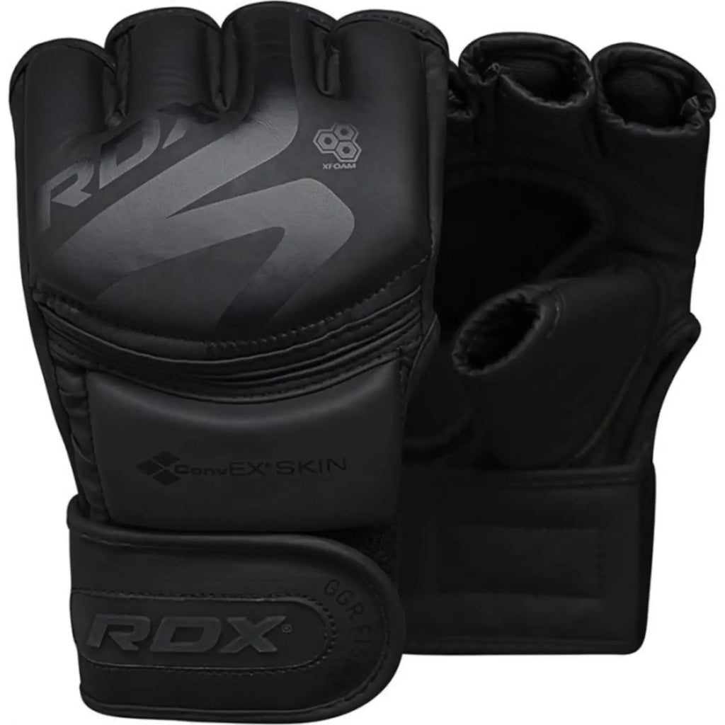 RDX Sports F15 Noir MMA Grappling Gloves - Zwart