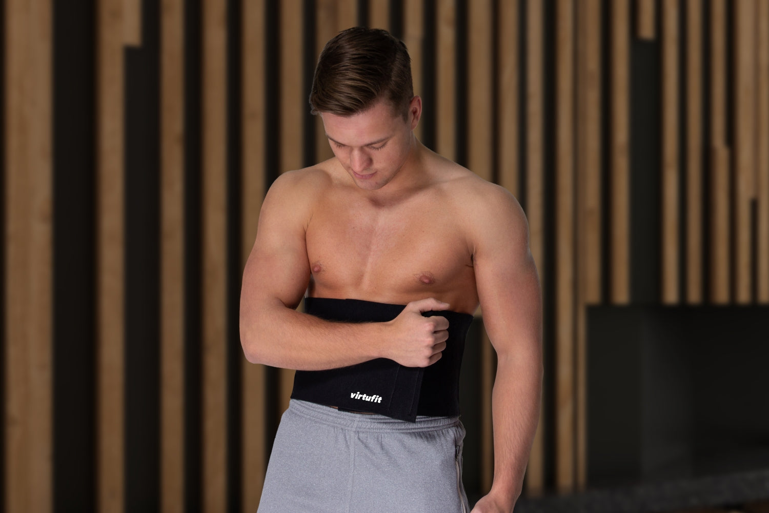 VirtuFit Afslank Tailleband Neopreen 20 - Afslankband - Waist Trainer - 20 cm - Zwart