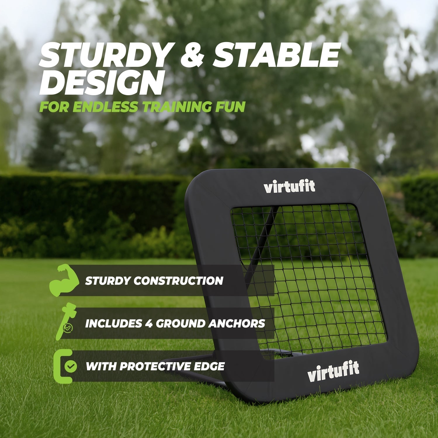 VirtuFit Verstelbare Rebounder Pro - Kickback - 84 x 84 cm