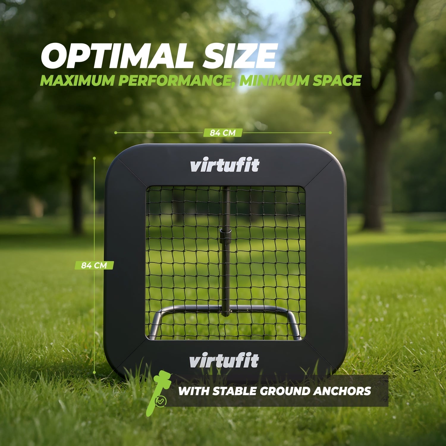 VirtuFit Verstelbare Rebounder Pro - Kickback - 84 x 84 cm