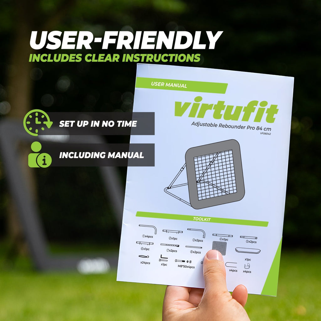 VirtuFit Verstelbare Rebounder Pro - Kickback - 84 x 84 cm