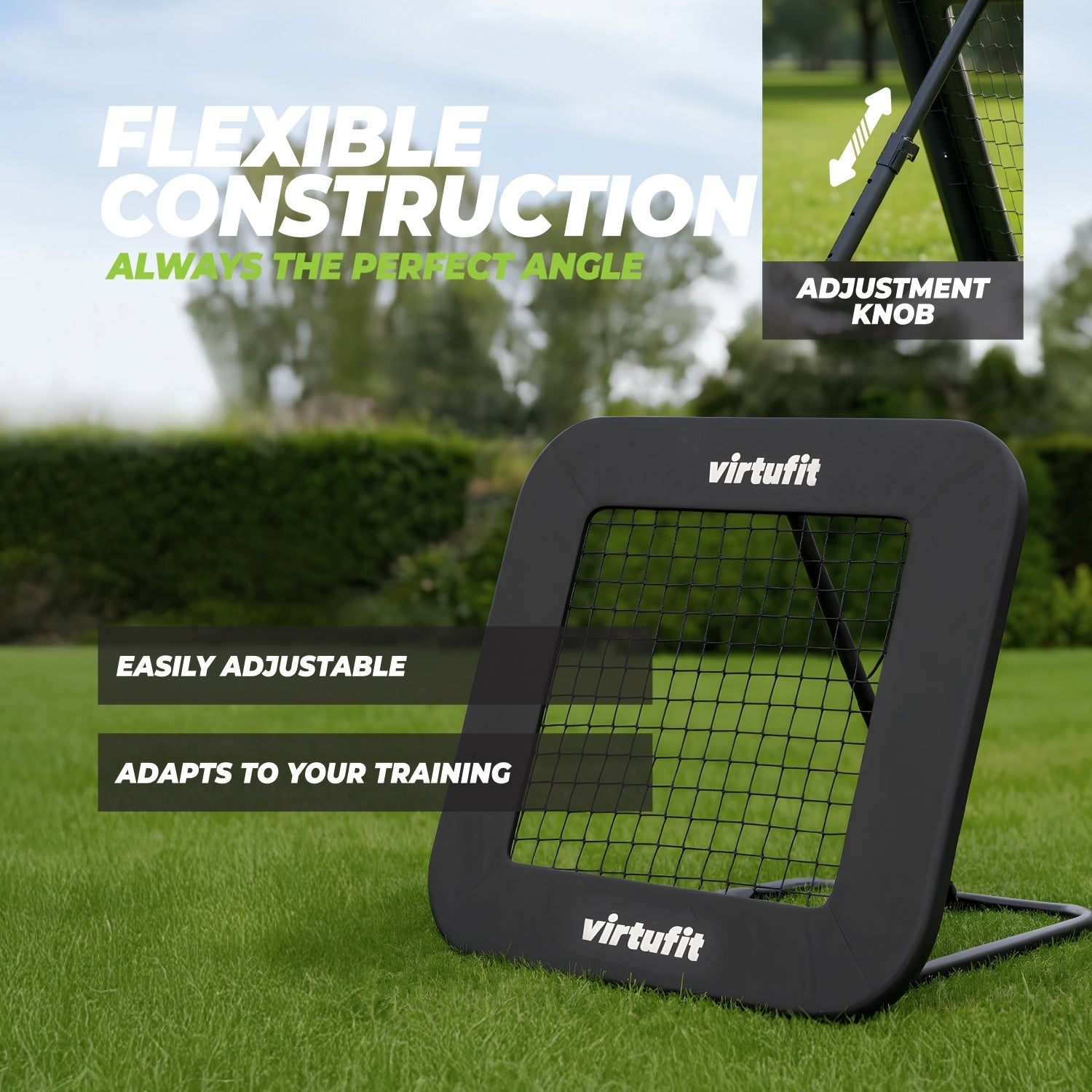 VirtuFit Verstelbare Rebounder Pro - Kickback - 84 x 84 cm