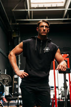 Gorilla Wear Huntley Mouwloze Hoodie - Zwart