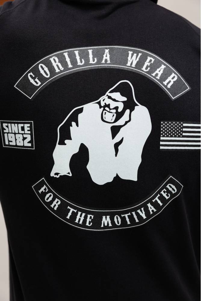 Gorilla Wear Huntley Mouwloze Hoodie - Zwart