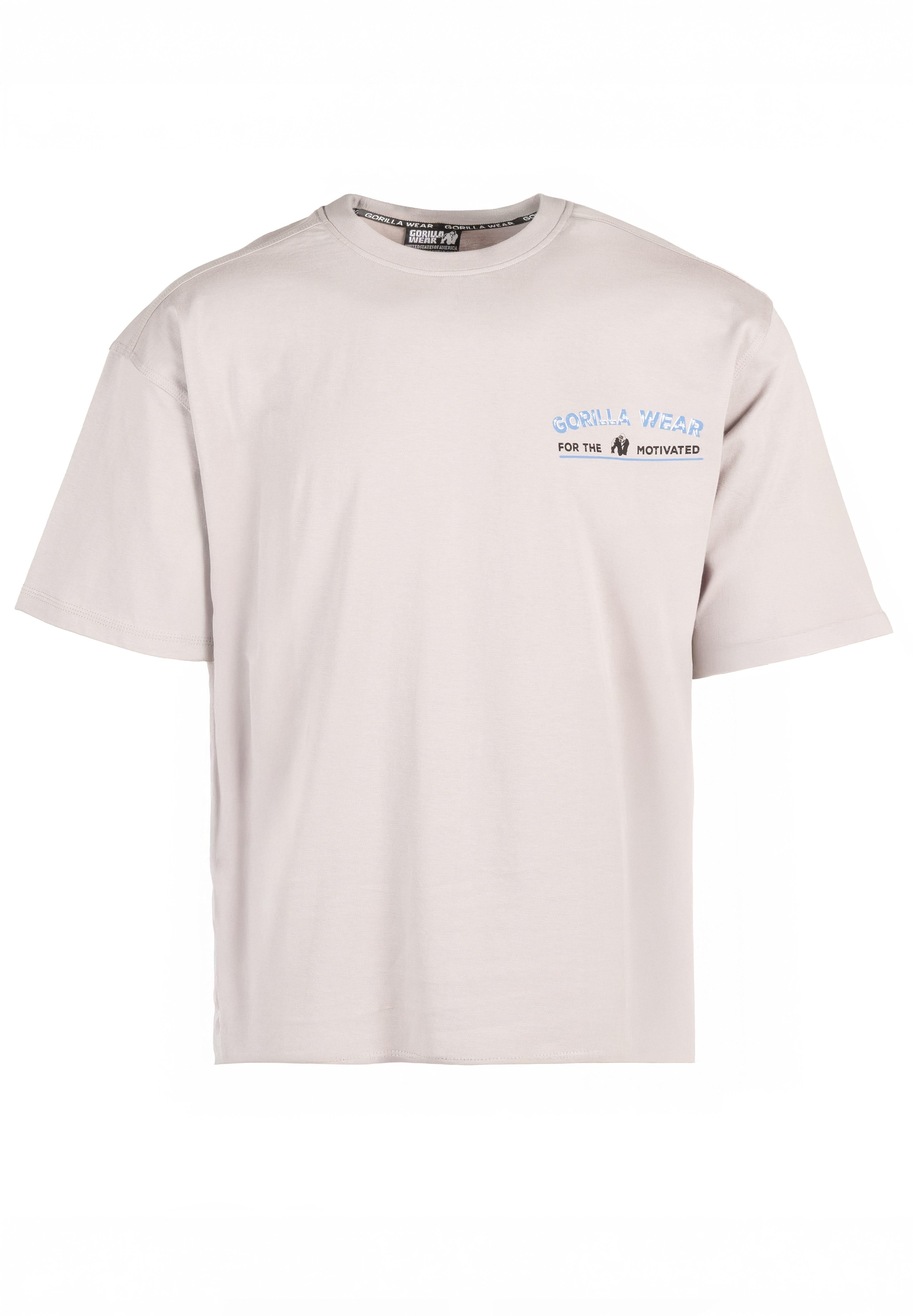 Gorilla Wear Macon Oversized T-shirt - Lichtgrijs