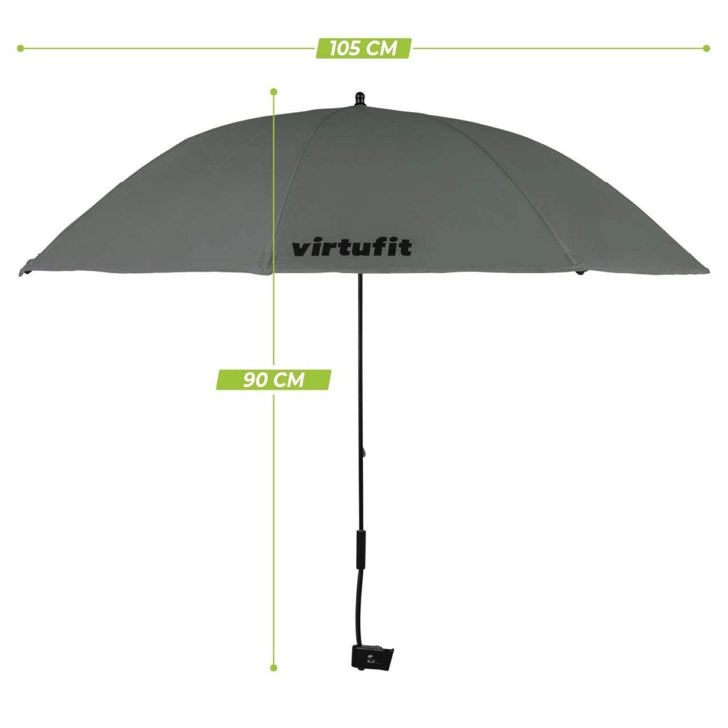 VirtuFit Universele Stoelparasol - Grijs